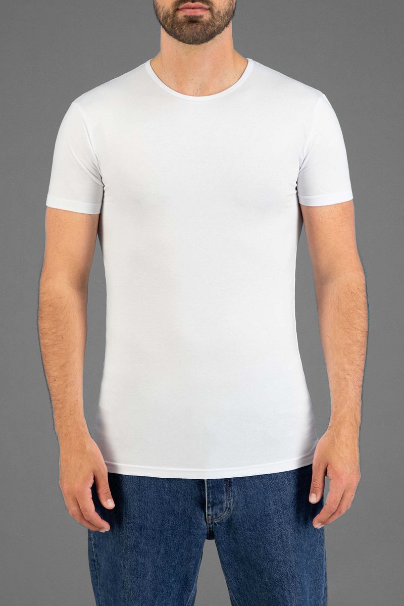 Garage Stretch Basic T-Shirt Grau Rundhals - Größe L günstig online kaufen