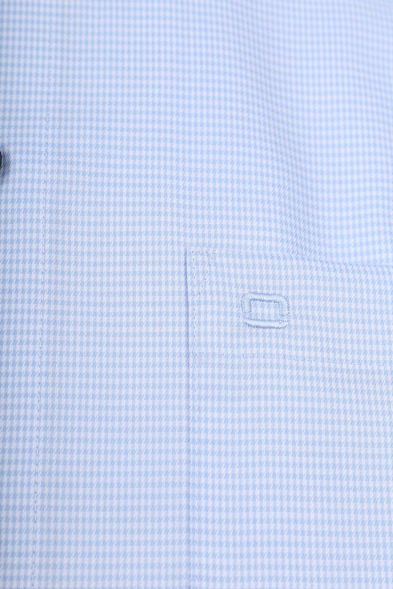 OLYMP Luxor Hemd Pied De Poule Hellblau - Größe 43 günstig online kaufen