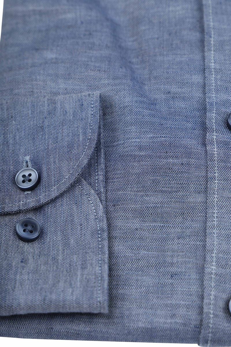 OLYMP Level 5 Hemd Leinen Blend Blau - Größe 39 günstig online kaufen