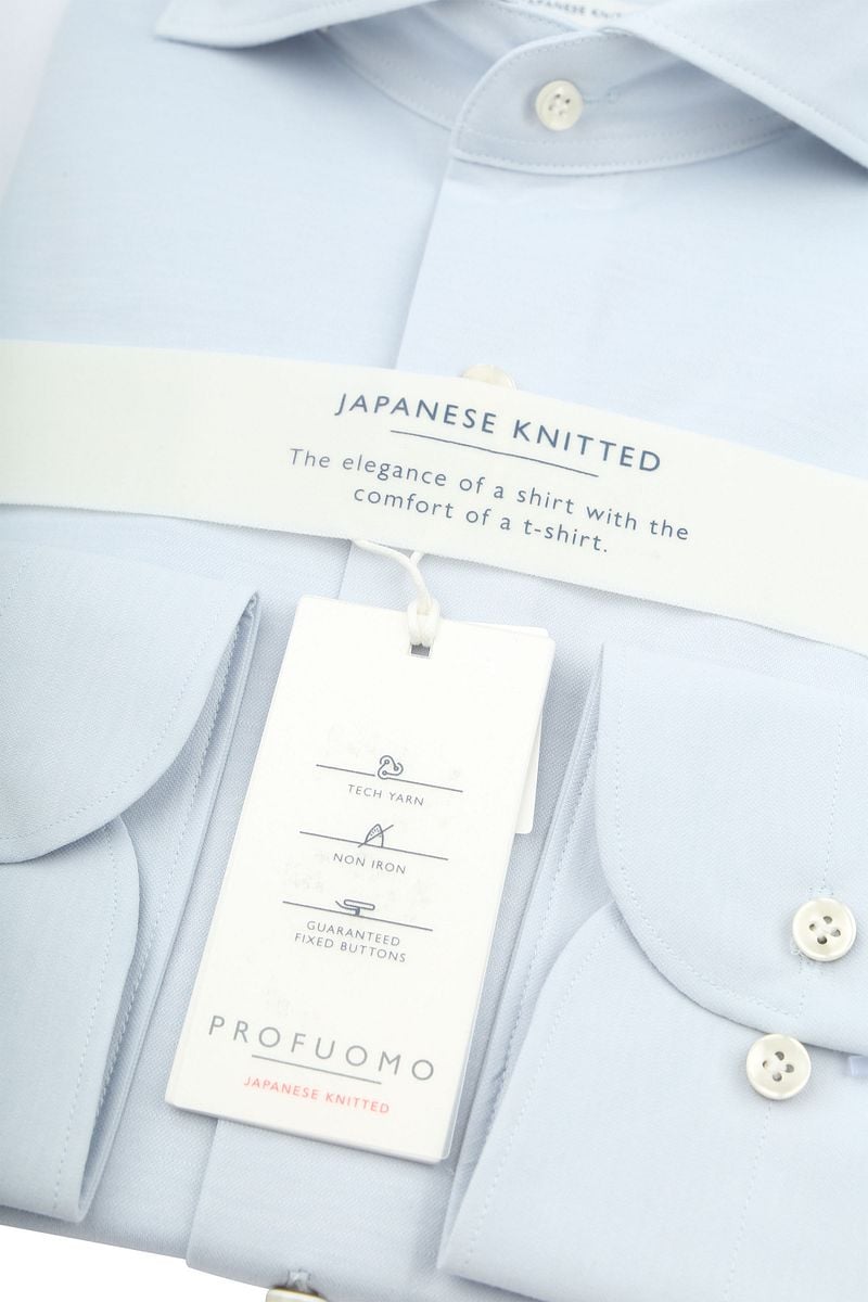 Profuomo Japanese Knitted Hemd Hellblau - Größe 37 günstig online kaufen