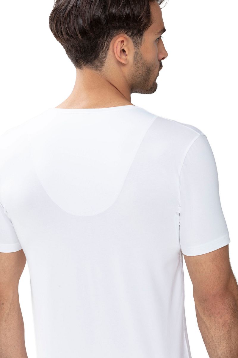 mey Dry Cotton V-hals T-shirt Wit 2-Pack