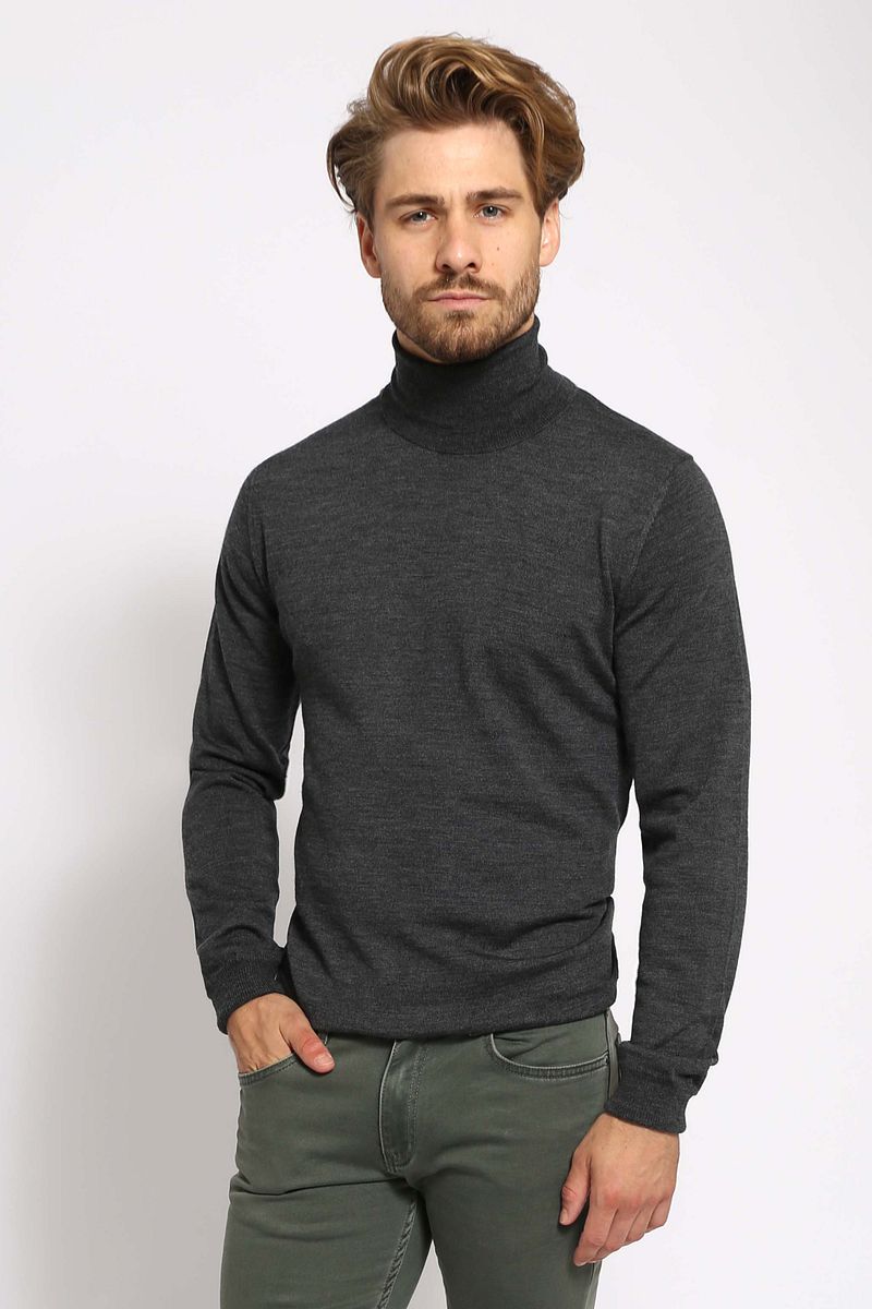 Suitable Merino Rollkragen Anthrazit - Größe M günstig online kaufen