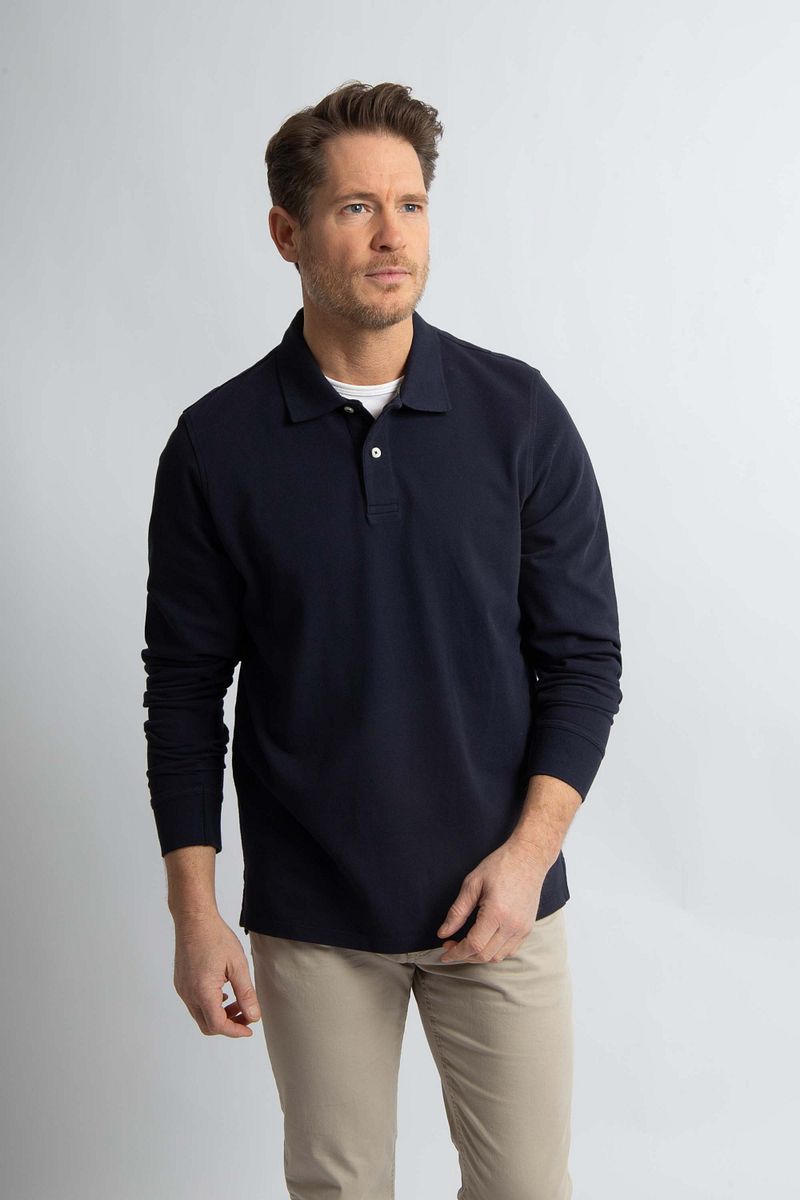 Steppin' Out Longsleeve Polo Piqué Classic Navy