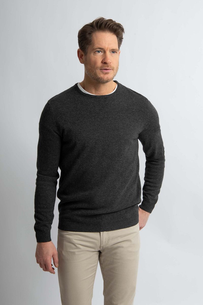 Steppin' Out Trui Merinowol Antraciet