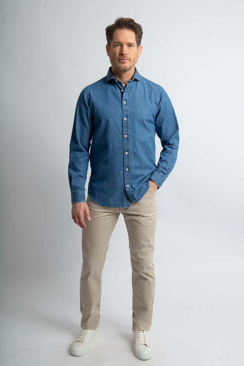 Steppin' Out Overhemd Chambray Blauw