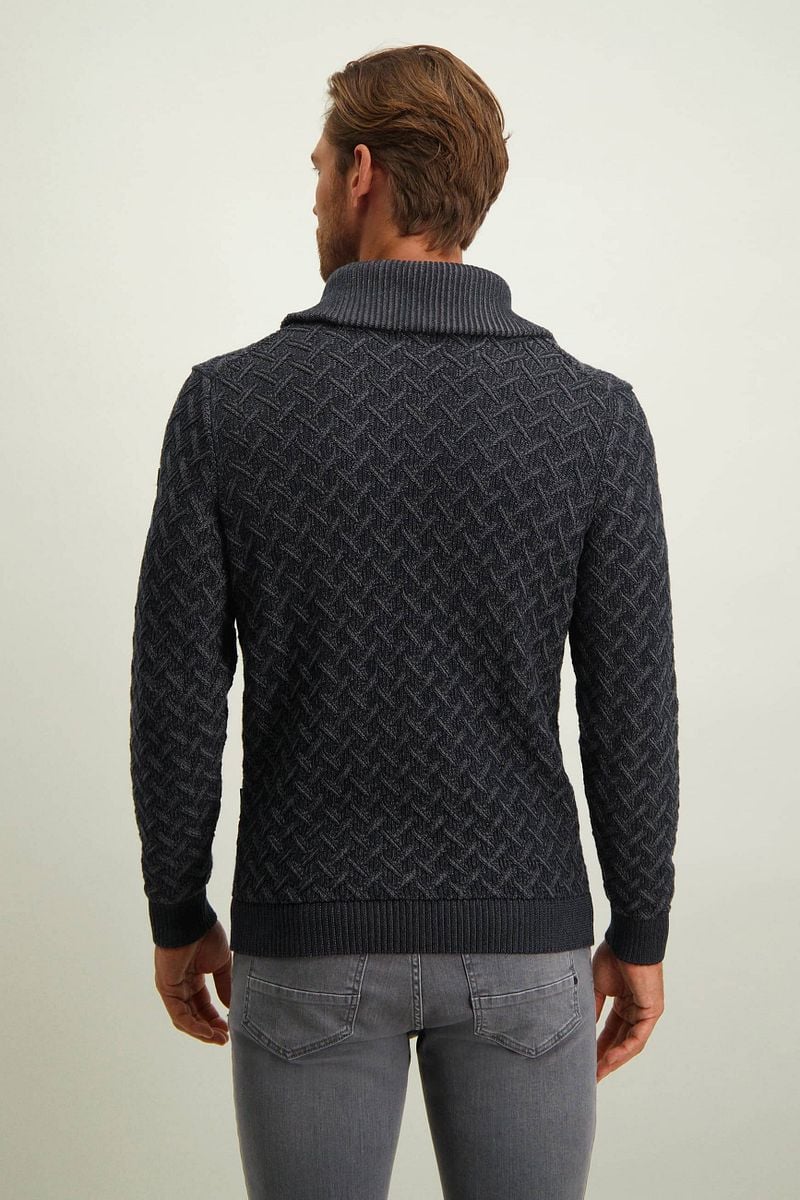 State Of Art Halfzip Pullover Melange Navyblau - Größe M günstig online kaufen