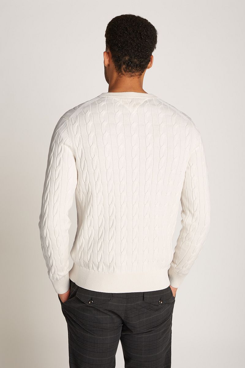 Tommy Hilfiger Pullover Cable Off White