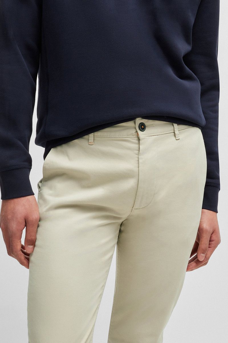 BOSS Satin Chino Ecru - Größe W 33 - L 32 günstig online kaufen