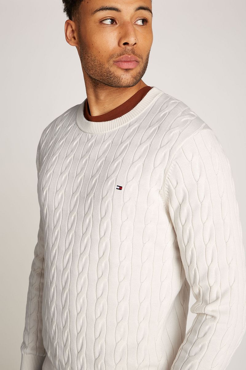 Tommy Hilfiger Pullover Cable Off White