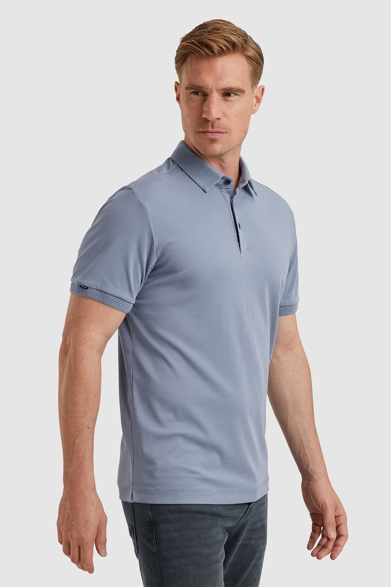 Vanguard Poloshirt Interlock Jersey Blauw