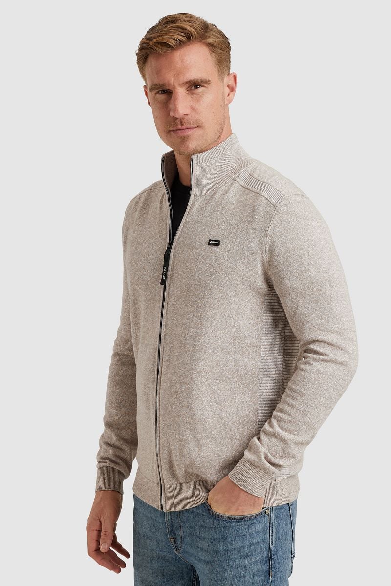 Vanguard Strickjacke Baumwolle-Leinen-Mischung Beige - Größe L günstig online kaufen