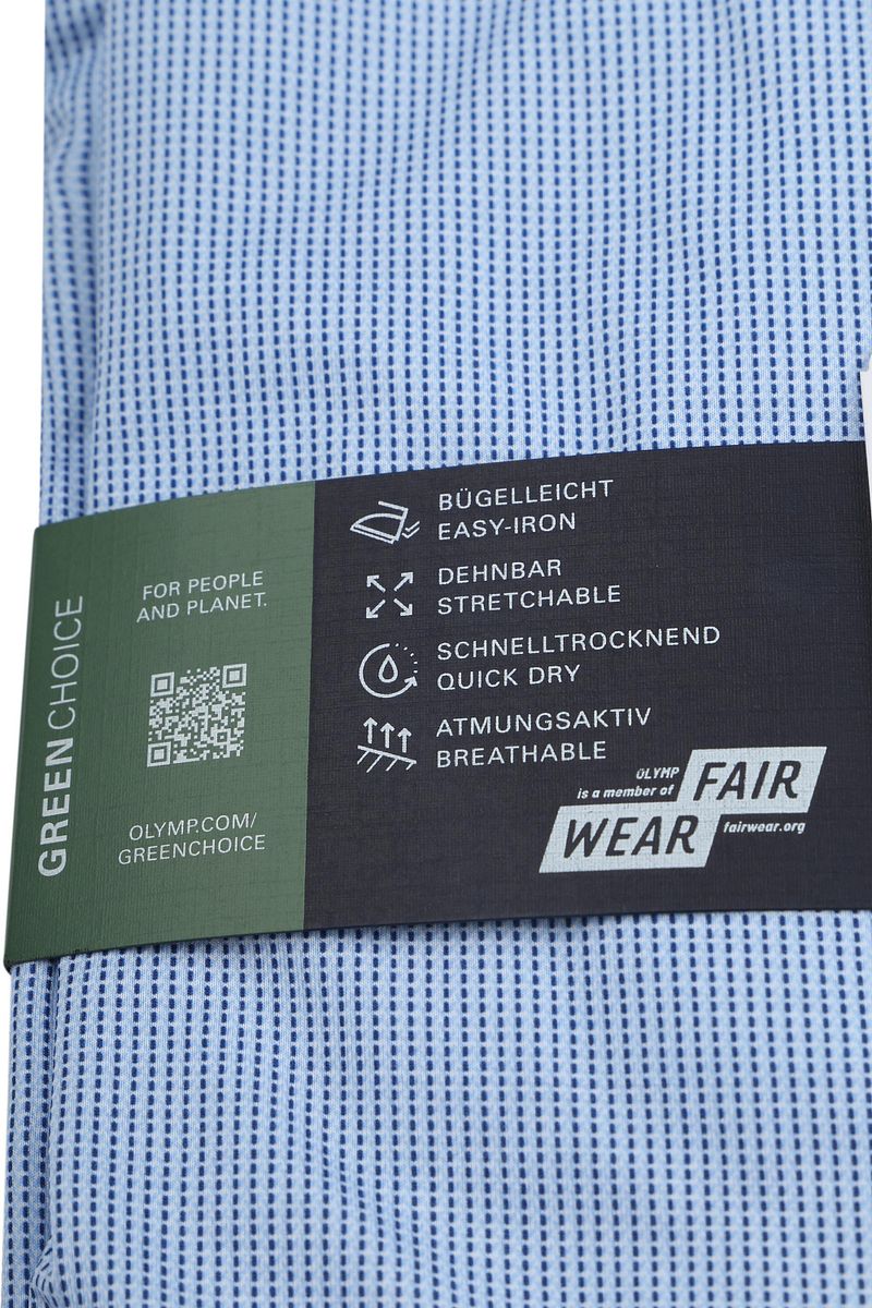 Olymp Luxor Overhemd 24 Seven Print Blauw