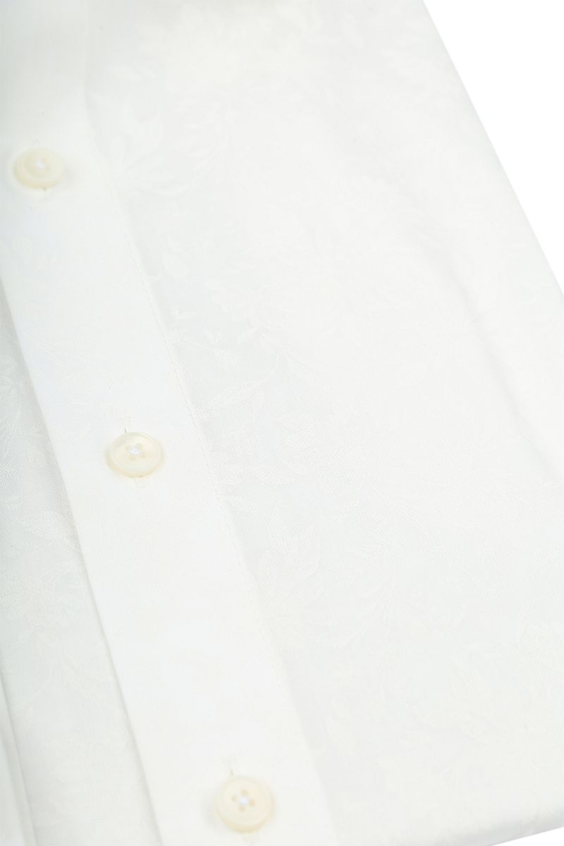 Olymp Luxor Overhemd Flower Ton-Sur-Ton Off White