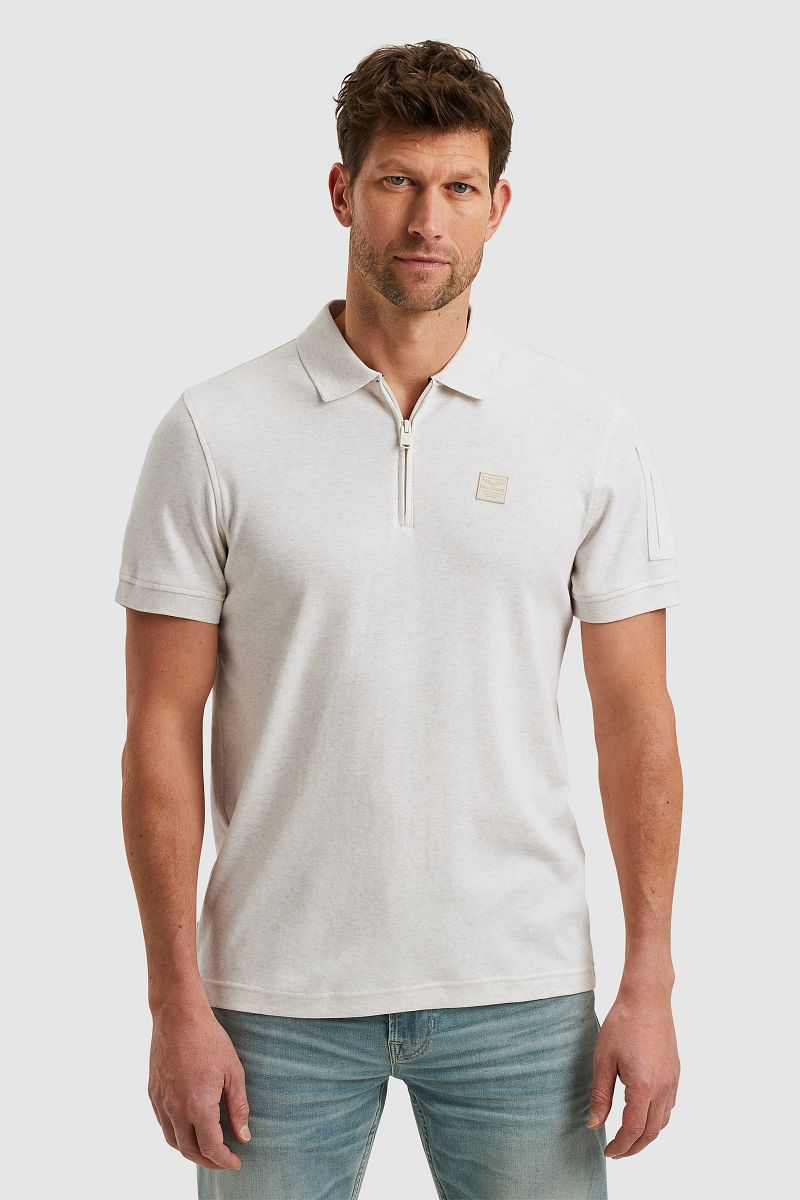 PME Legend Half-Zip Poloshirt Interlock Ecru