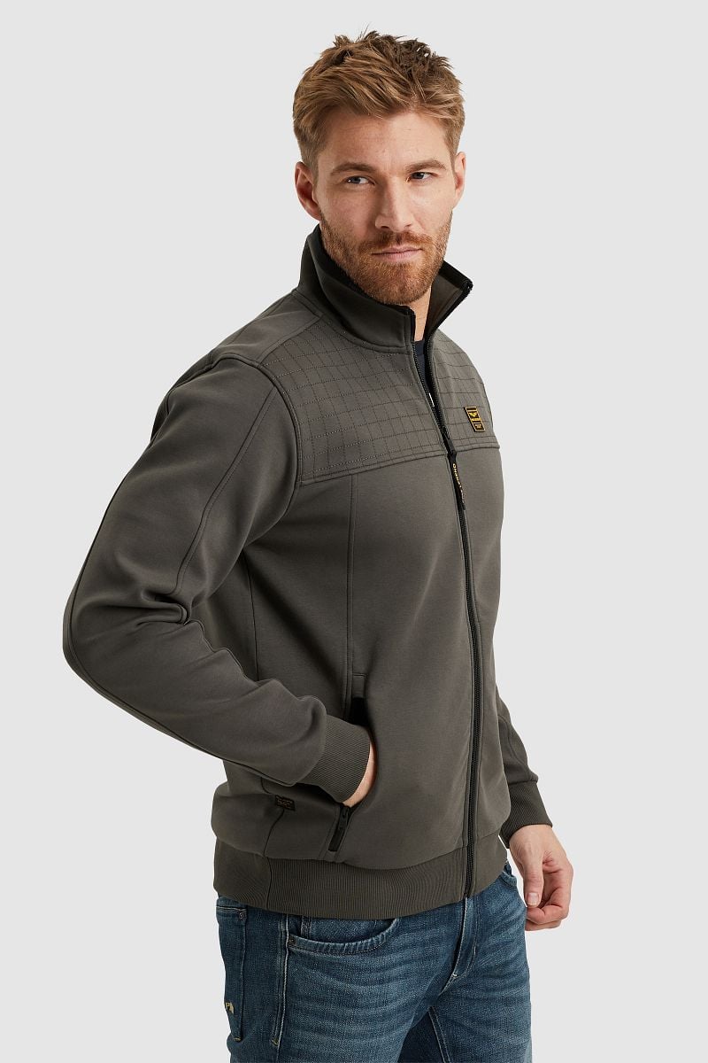 PME Legend Strickjacke Spacer Beluga Grün  - Größe M günstig online kaufen