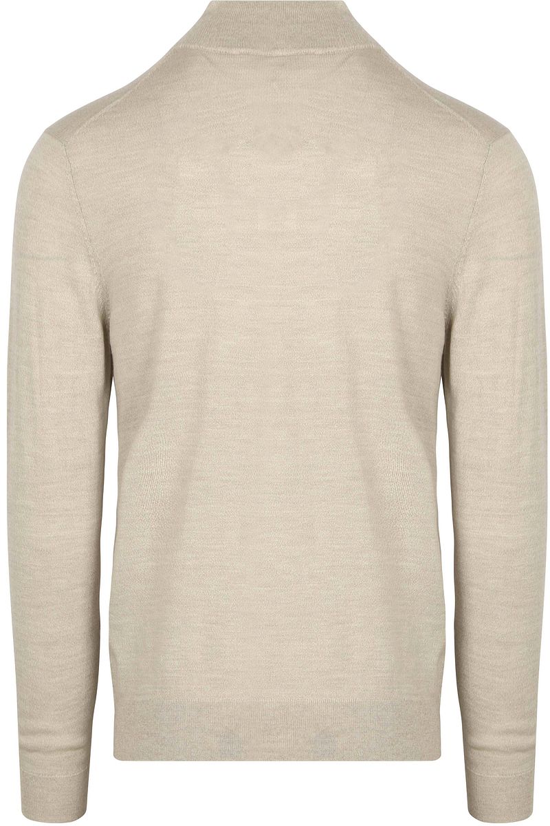 Profuomo Half Zip Pullover Merinowol Beige