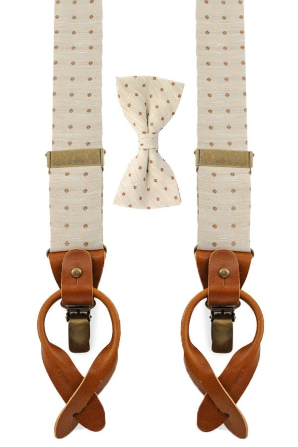 Sir Redman Bretels Combi Pack Dapper Dot Beige