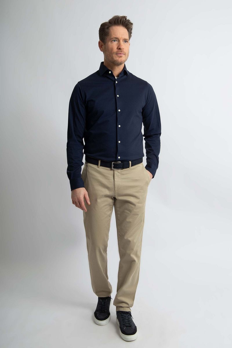 Steppin' Out Overhemd Stretch Piqué Navy