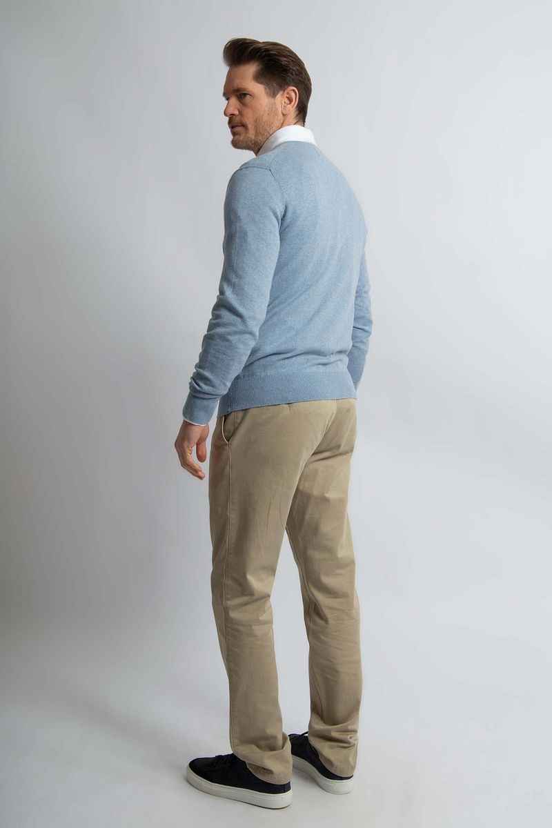 Steppin' Out Trui Cotton Cashmere V-hals Sky Blue