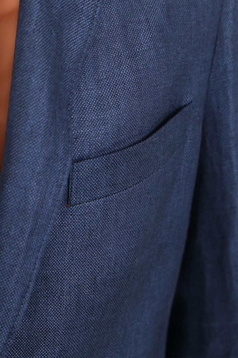 Suitable Blazer Linnen Panama Navy