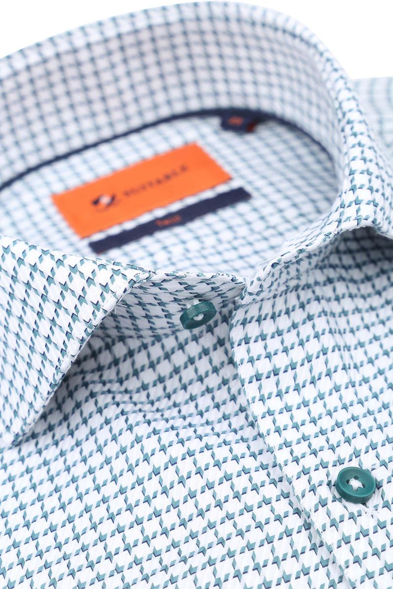 Suitable Hemd Check Print Grün - Größe 43 günstig online kaufen