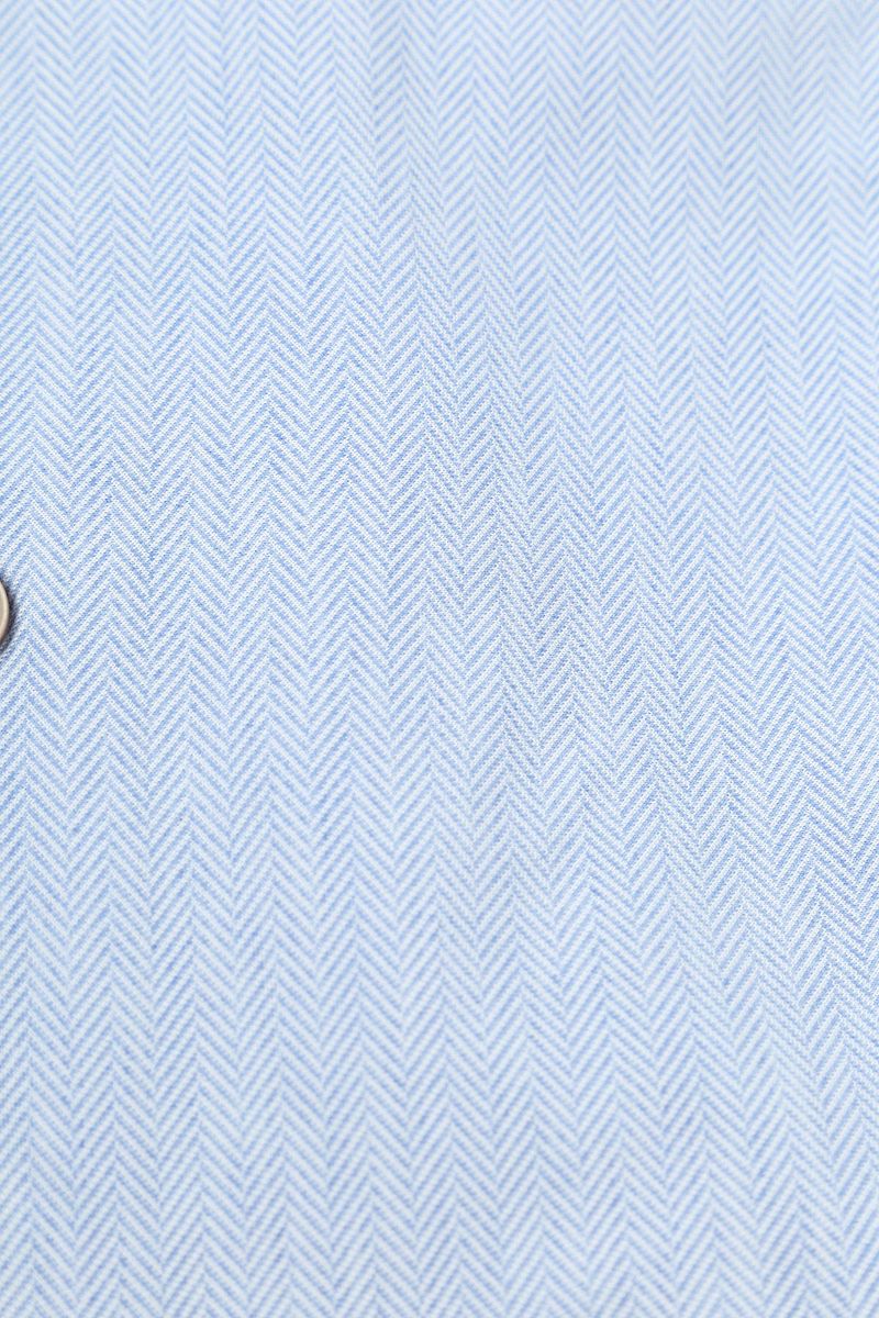 Suitable Herringbone Overhemd Lichtblauw