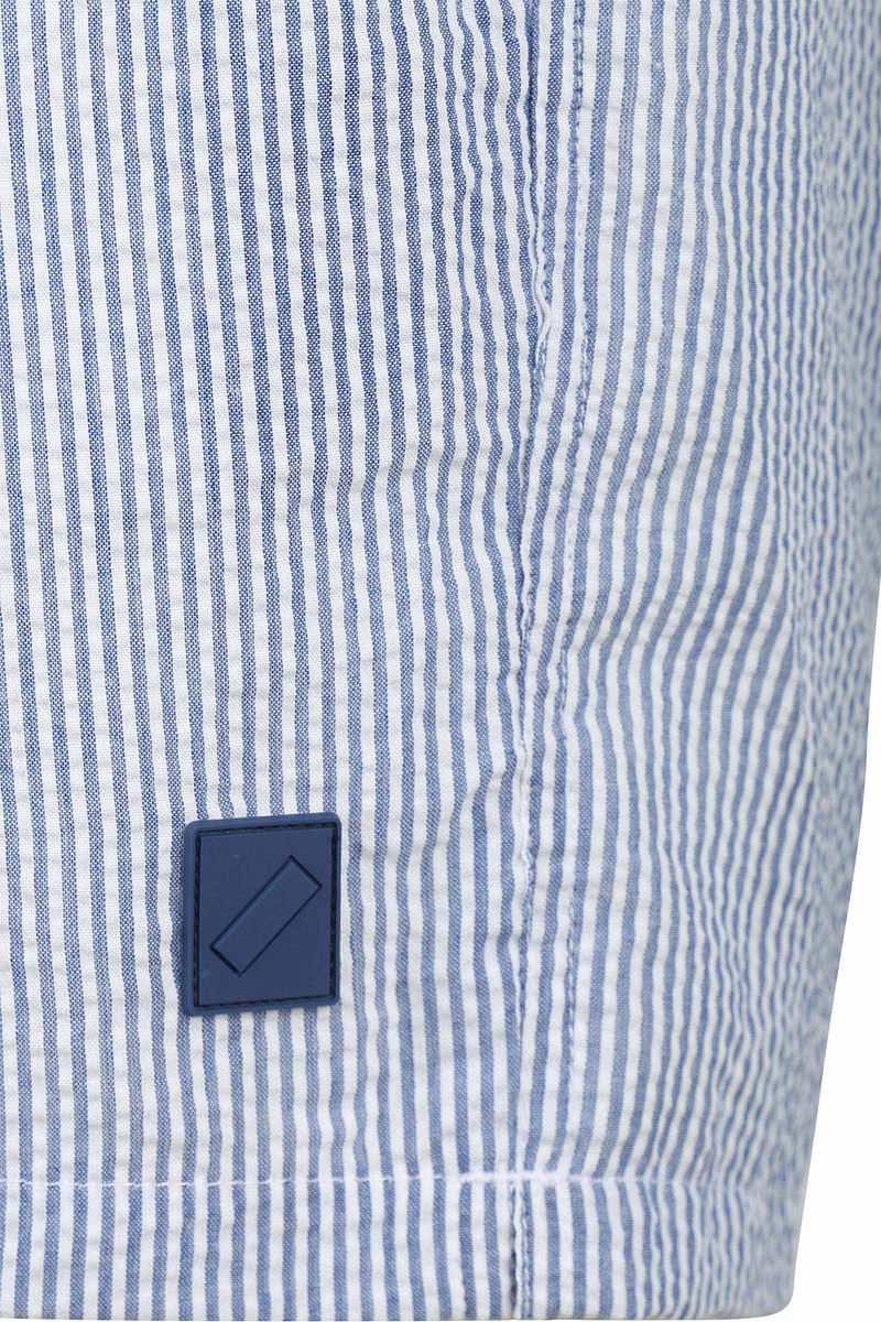 Suitable Zwembroek Stripe Seersucker Blauw