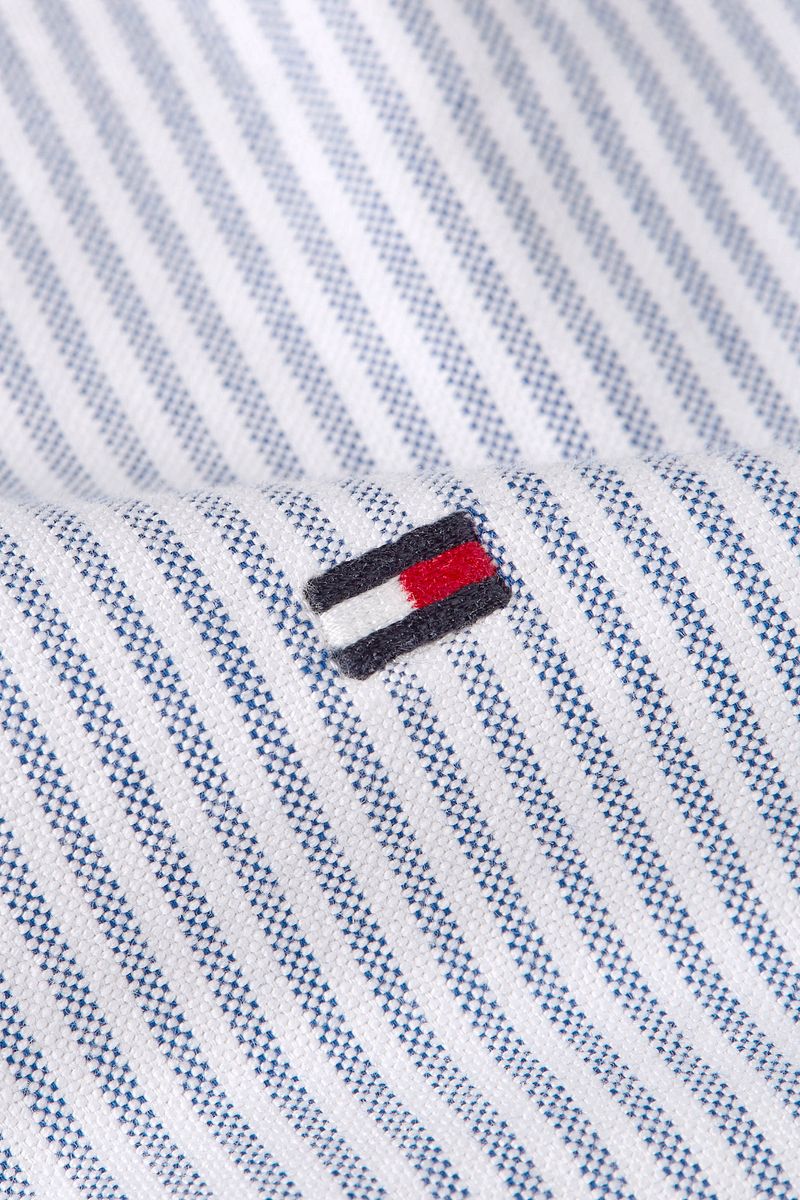 Tommy Hilfiger Oxford Overhemd Streep Lichtblauw