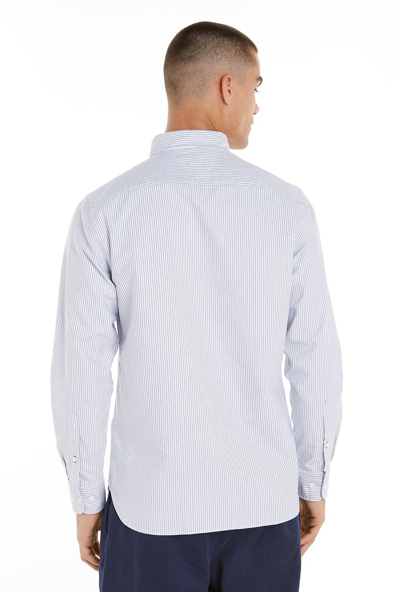 Tommy Hilfiger Oxford Overhemd Streep Lichtblauw