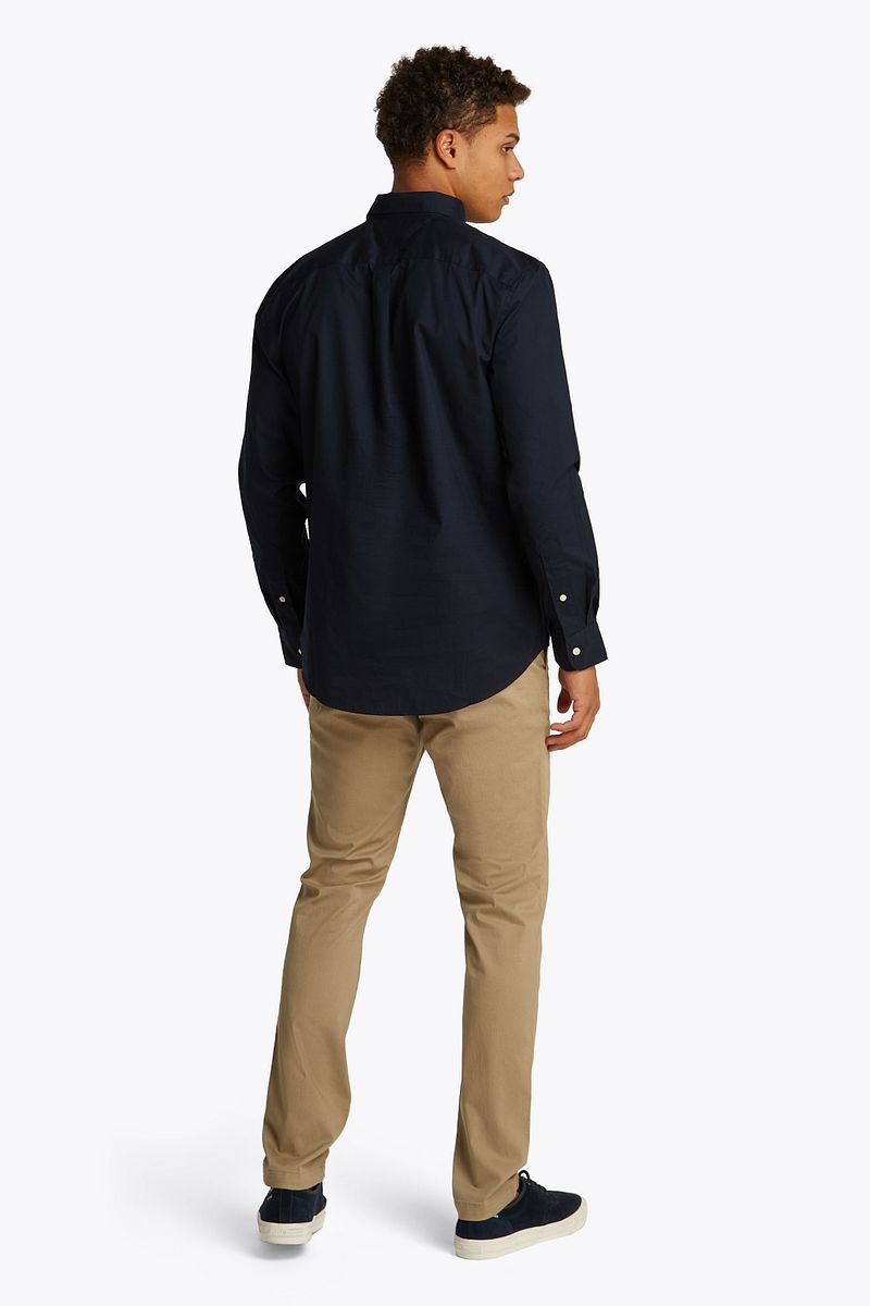 Tommy Hilfiger Poplin Overhemd Flex Navy