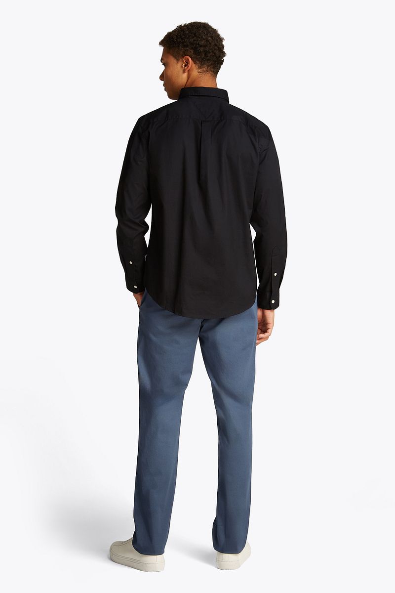 Tommy Hilfiger Poplin Overhemd Flex Zwart