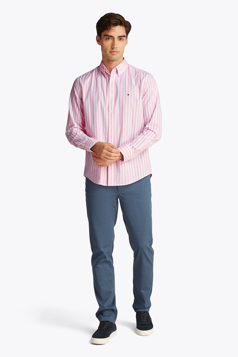 Tommy Hilfiger Poplin Overhemd Streep Roze