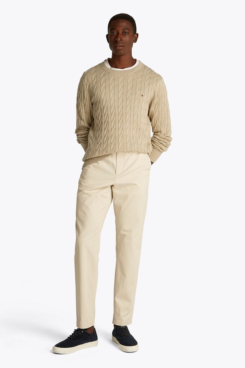 Tommy Hilfiger Pullover Cable Beige - Größe M günstig online kaufen