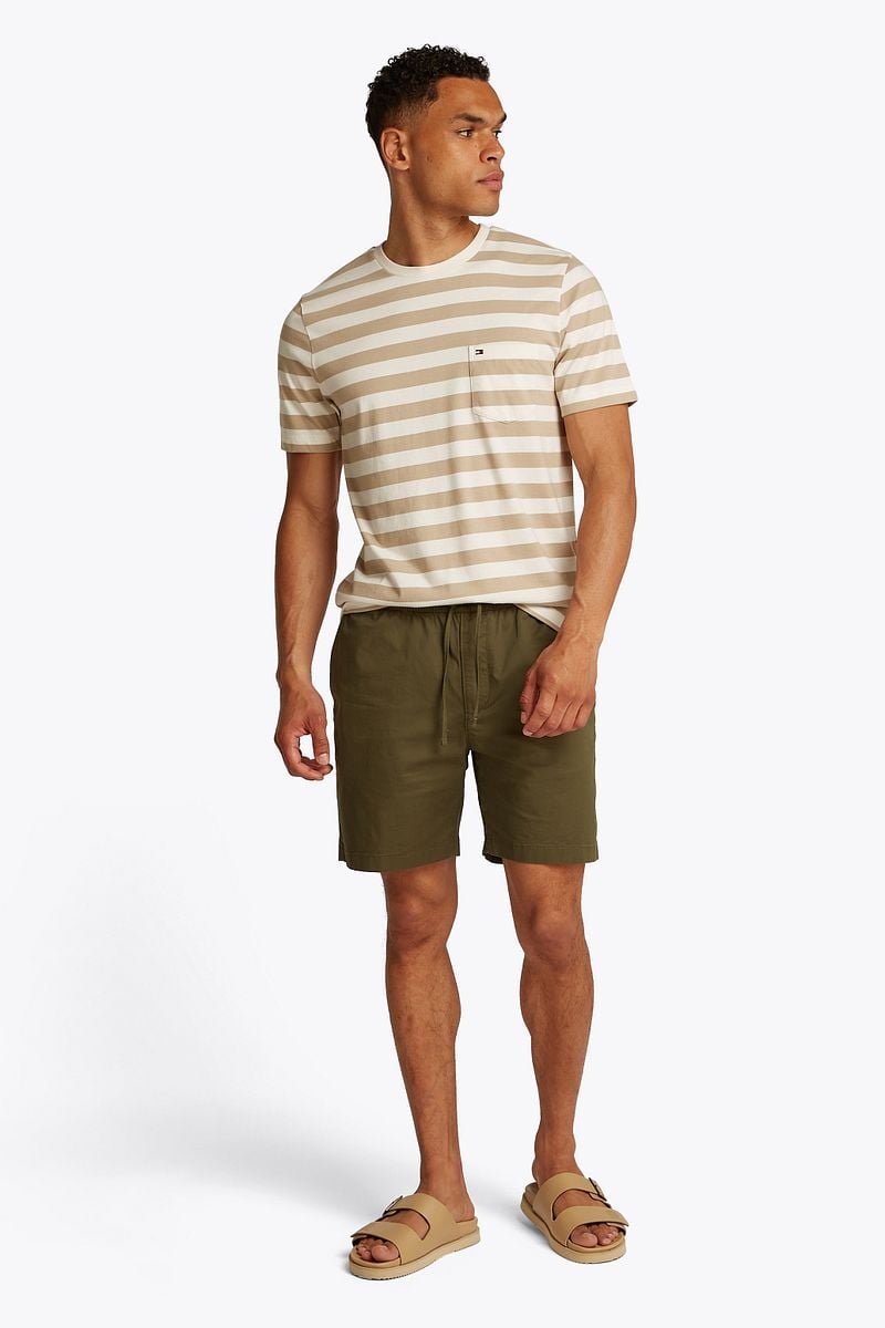 Tommy Hilfiger T-shirt Streep Beige