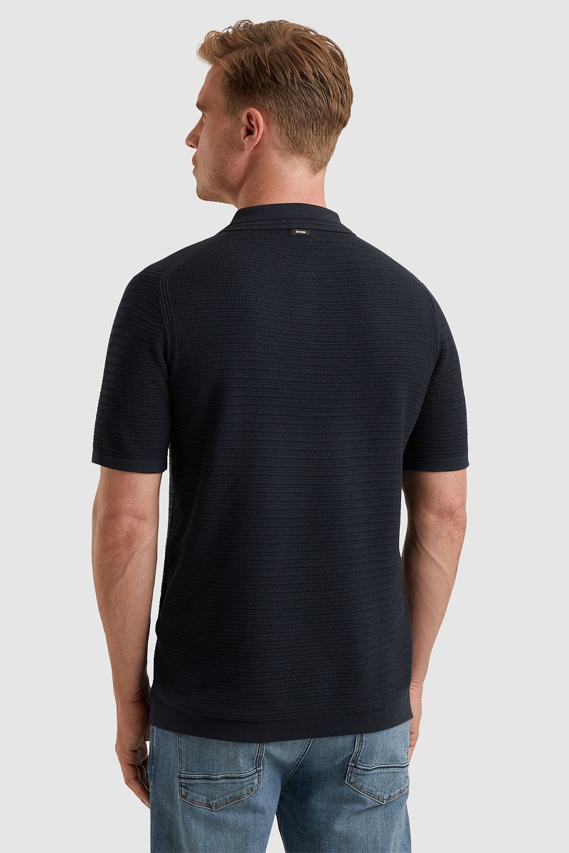 Vanguard Poloshirt Structuur Navy