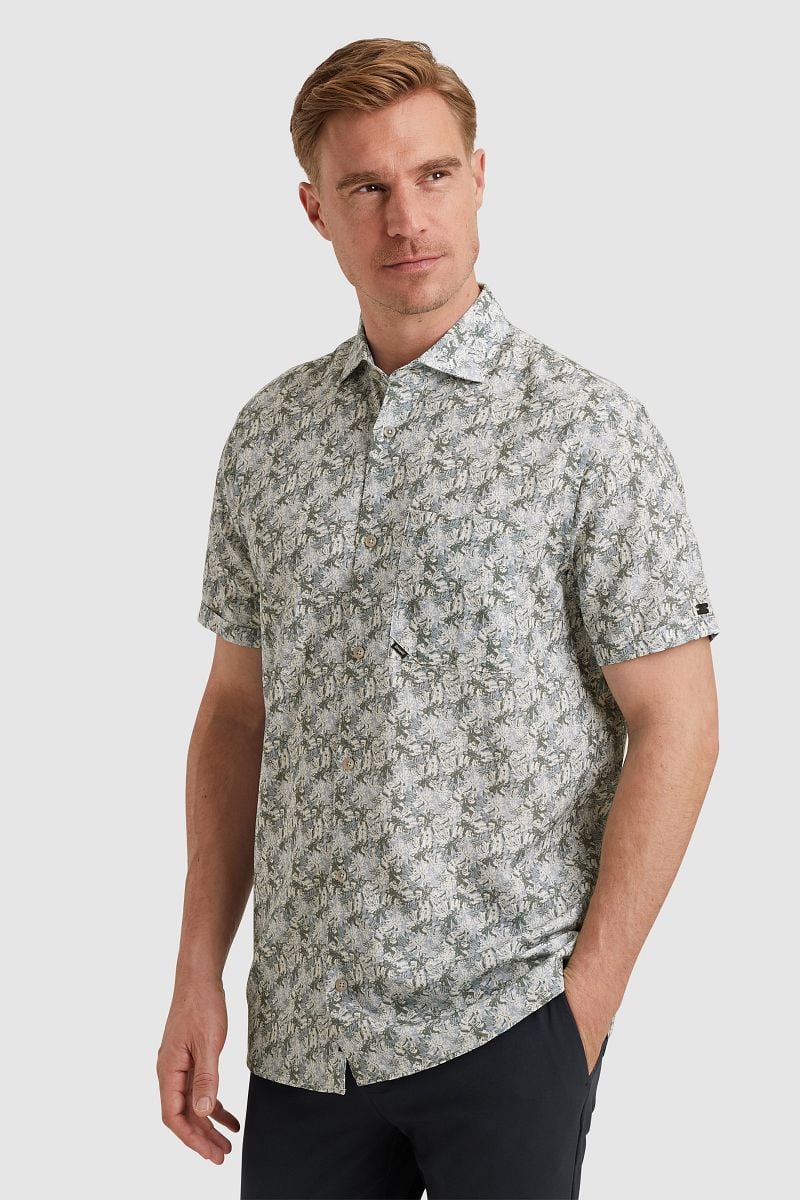 Vanguard Short Sleeve Hemd Print Blau Grün - Größe XL günstig online kaufen