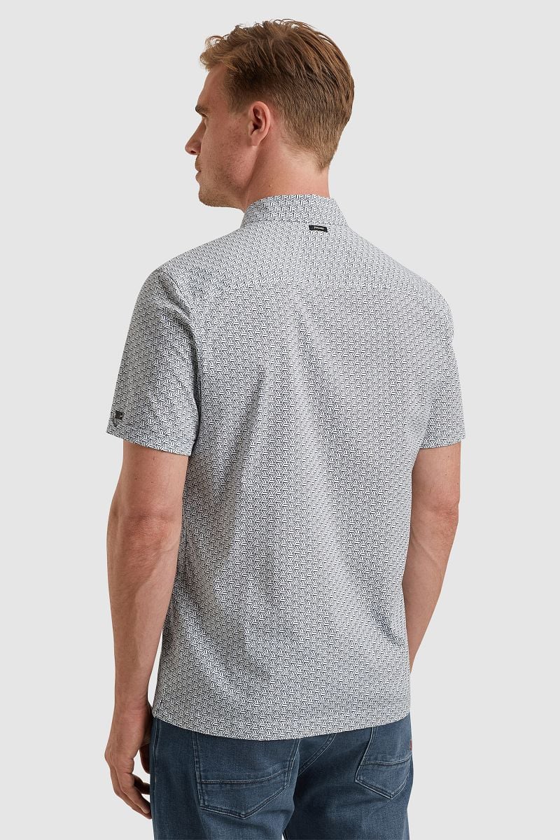 Vanguard Short Sleeve Overhemd Print Blauw
