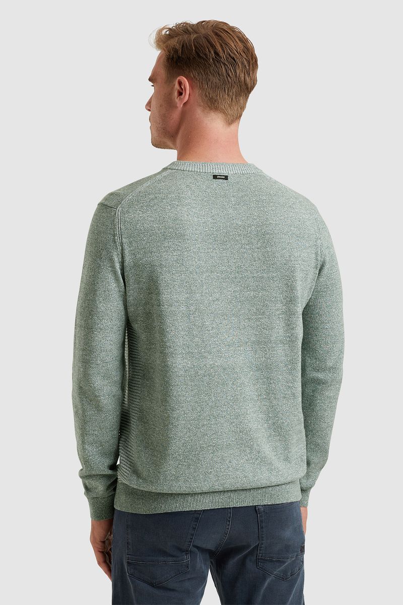 Vanguard Trui Linnen Blend Melange Groen