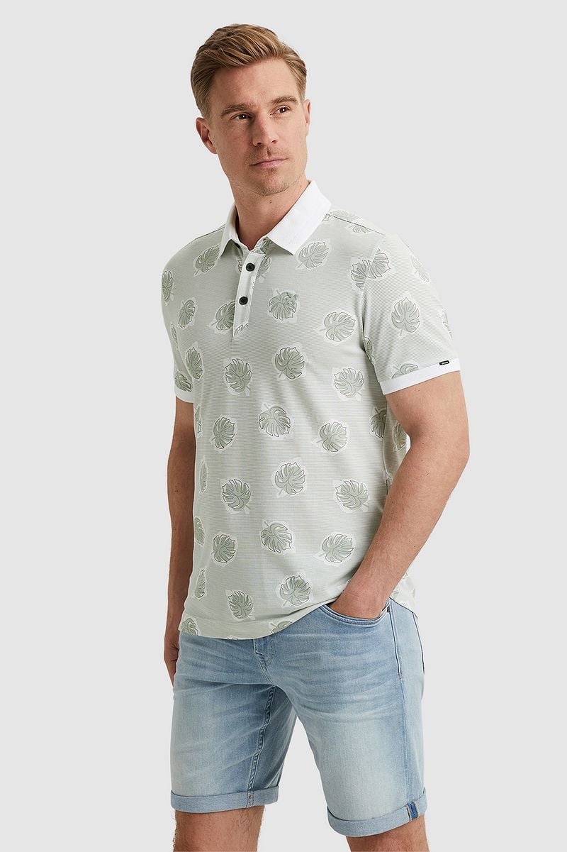 Vanguard Piqué Polo Print Lichtgroen