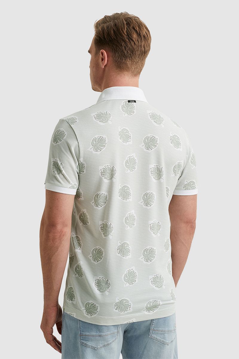 Vanguard Piqué Polo Print Lichtgroen