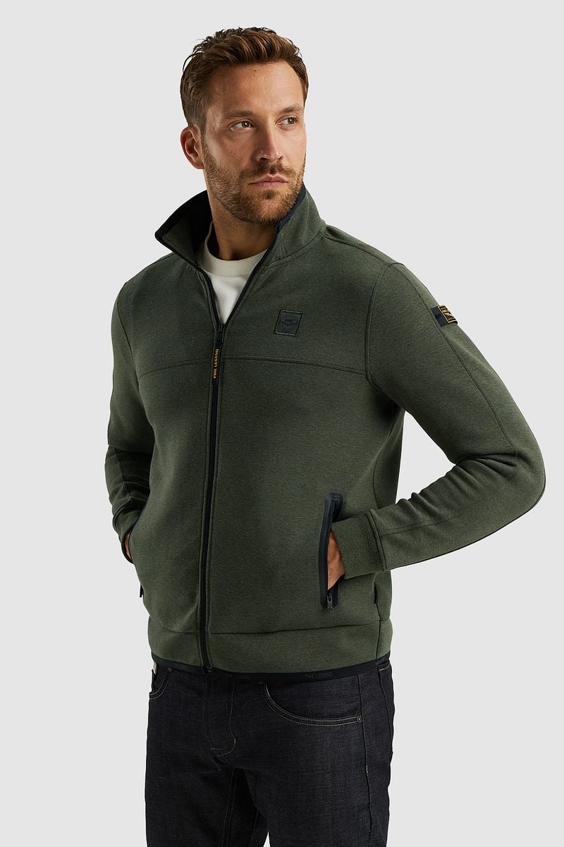 PME Legend Strickjacke Interlock Dunkelgrün - Größe XL günstig online kaufen