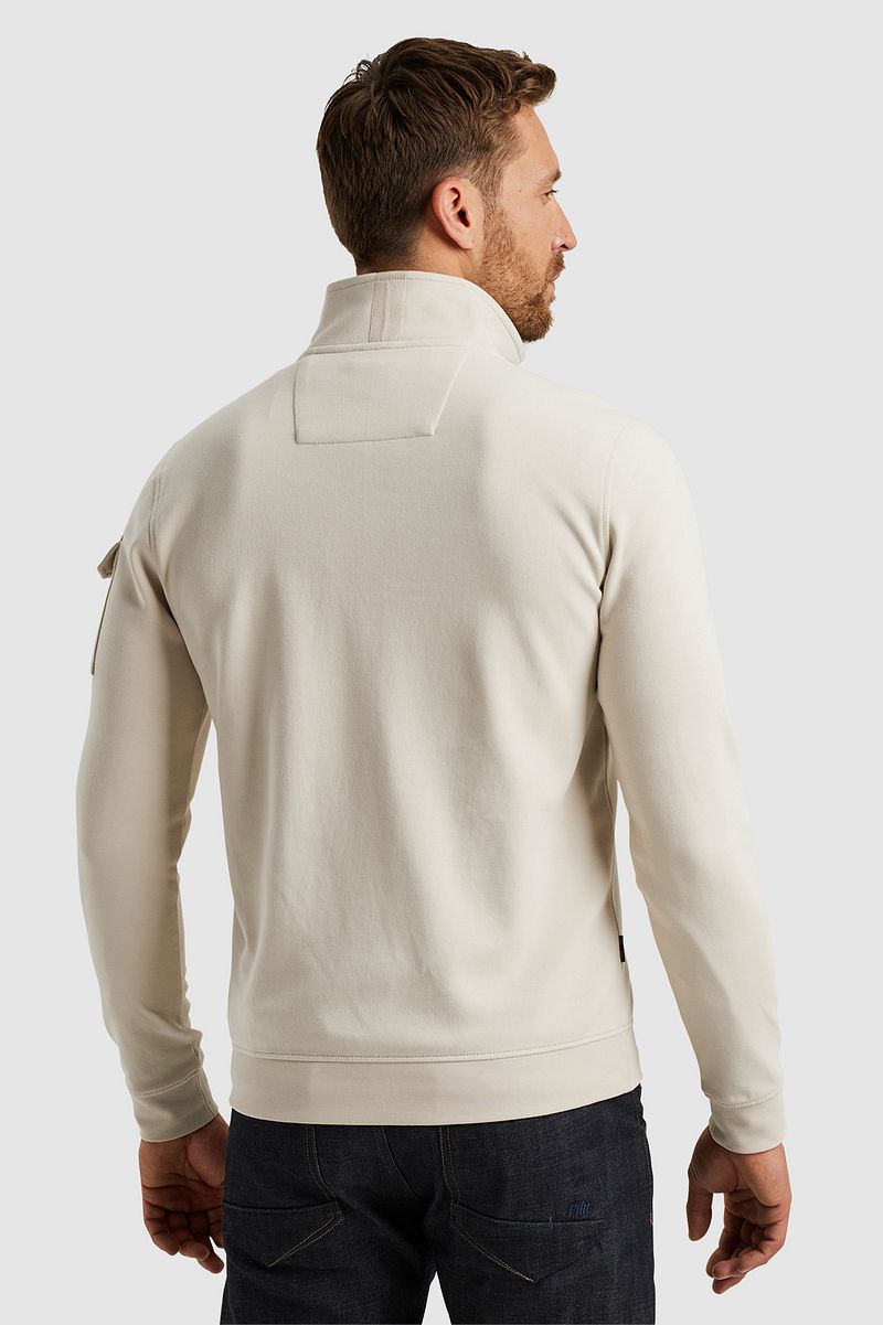 PME Legend Half Zip Trui Interlock Ecru