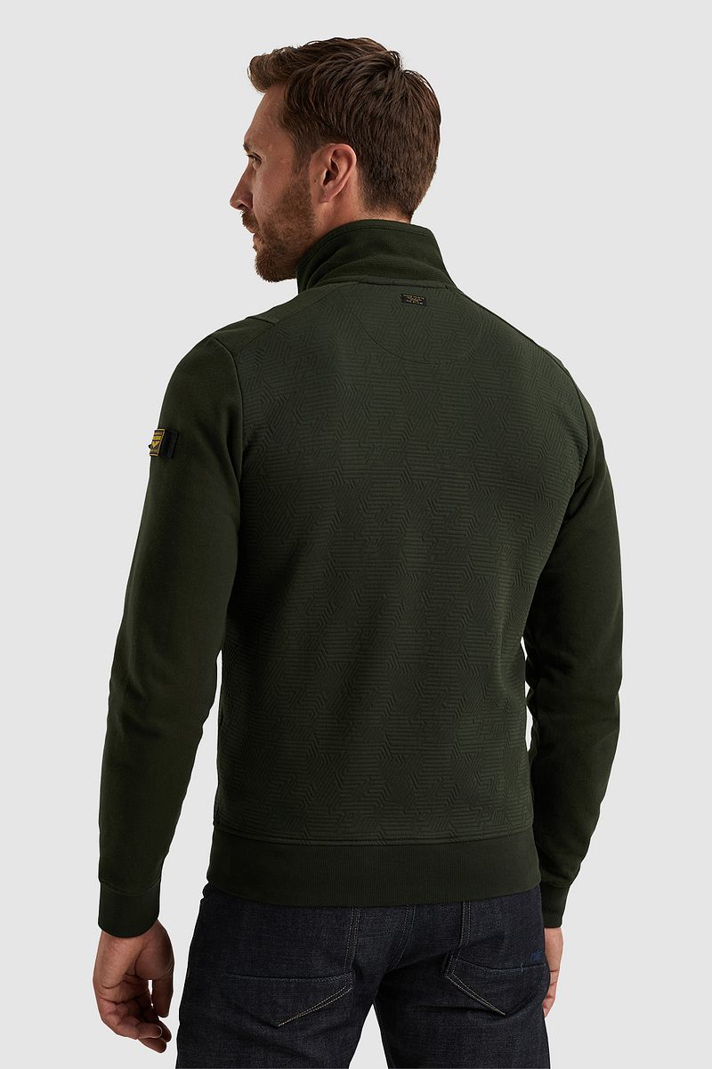 PME Legend Vest Jacquard Interlock Olijfgroen