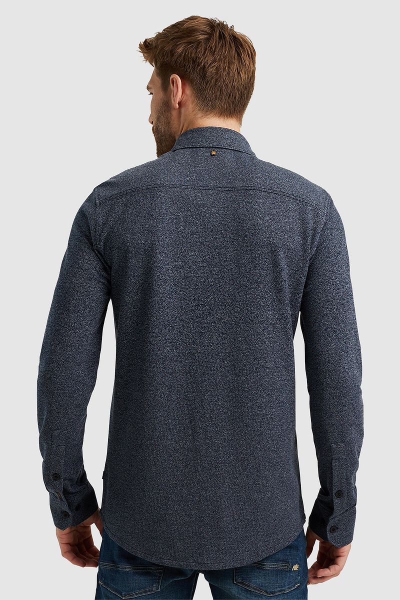 PME Legend Overhemd Melange Blauw