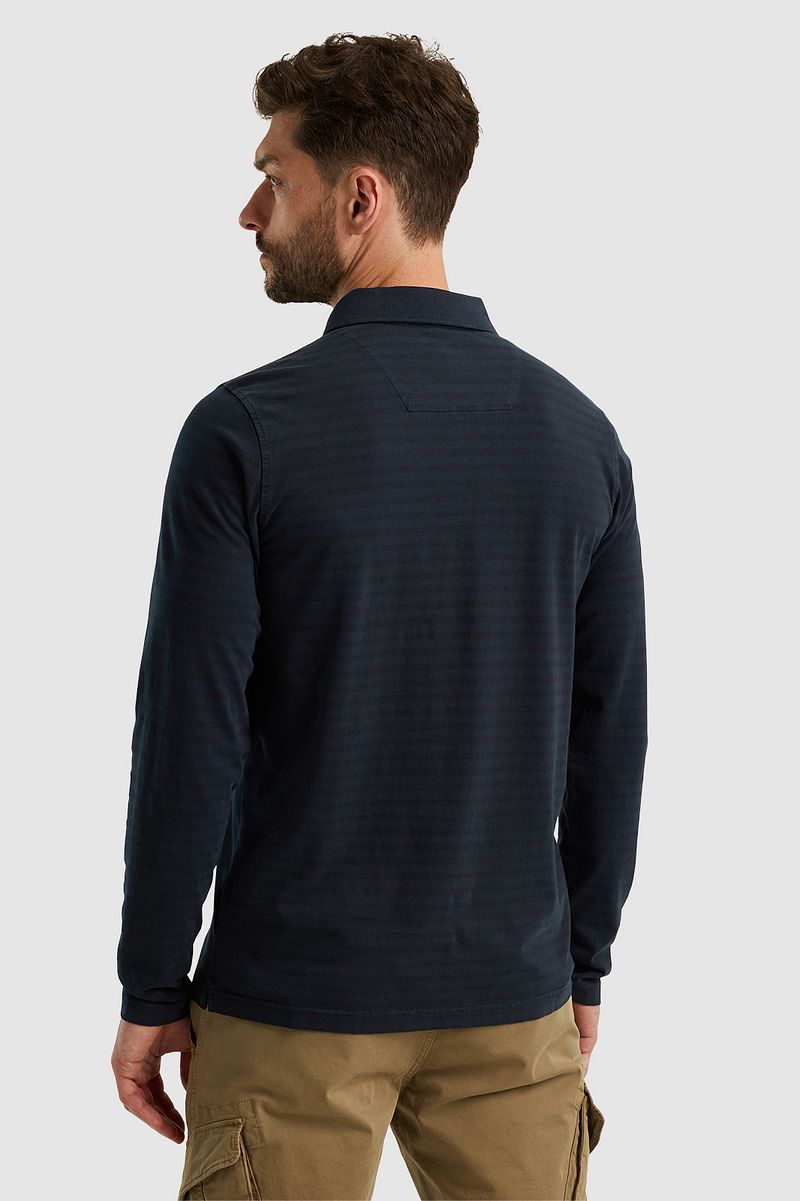 PME Legend Longsleeve Poloshirt Streep Navy