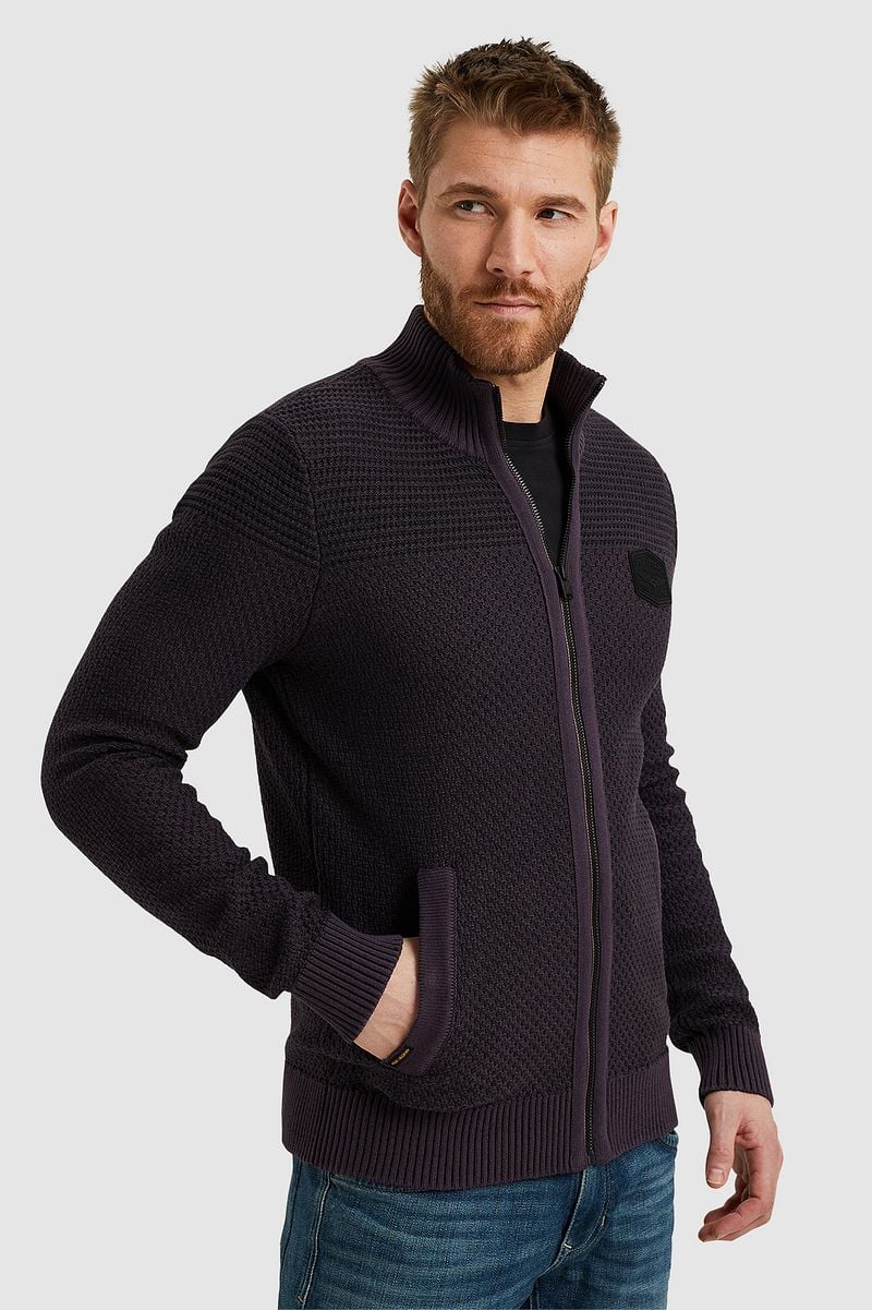 PME Legend Strickjacke Knitted Structure Lila - Größe M günstig online kaufen