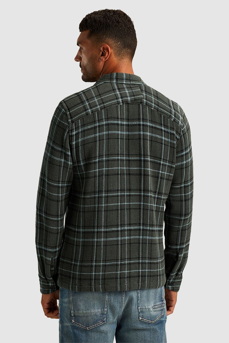 Cast Iron Overshirt Waffle Ruit Groen