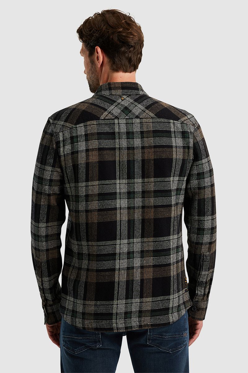 PME Legend Overshirt Ruit Zwart Grijs