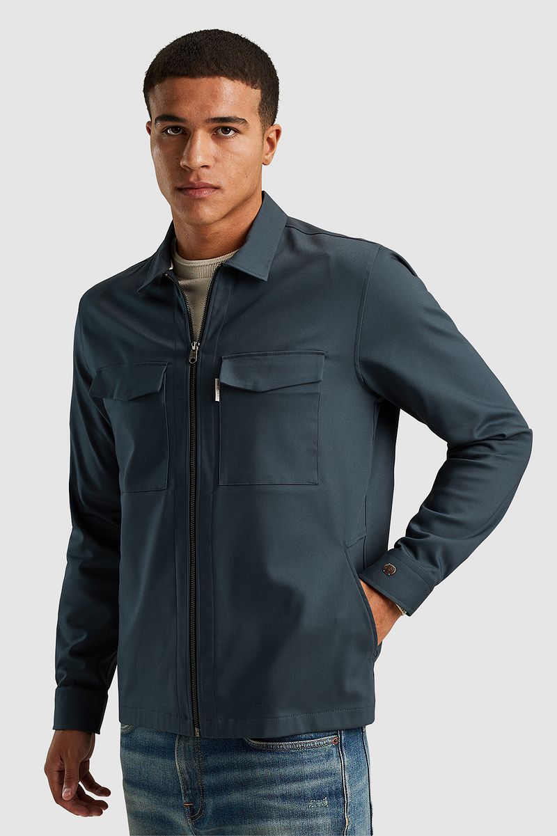 Cast Iron Overshirt Steel Blauw