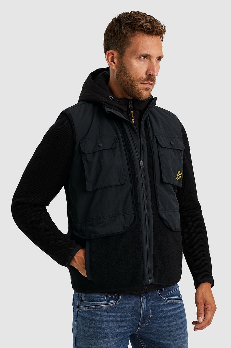 PME Legend Fleece-Bodywarmer Schwarz - Größe XXL günstig online kaufen